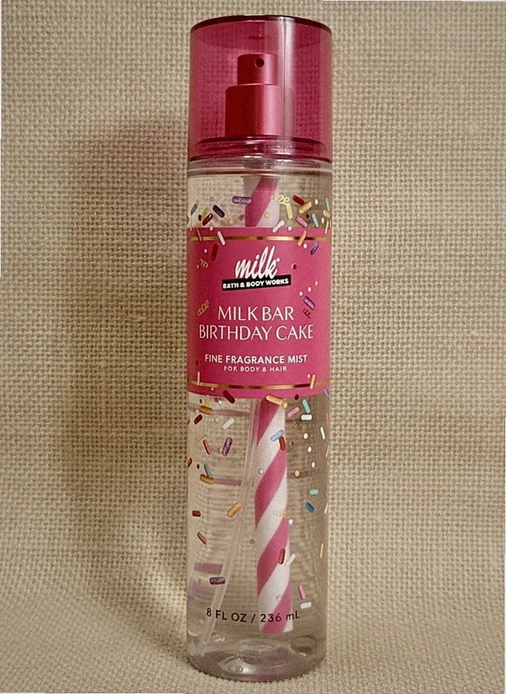 Bath & Body Works MILK BAR BIRTHDAY CAKE Fine Fragrance Body Mist Spray 8 oz New