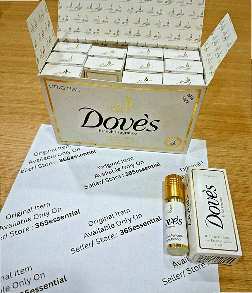 Dove Soap unisex perfume body oil 0.20 OZ / 6ml Original (PACK OF 12 Units)