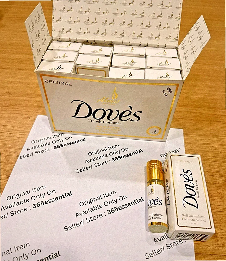 Dove Soap unisex perfume body oil 0.20 OZ / 6ml Original (PACK OF 6 Units)