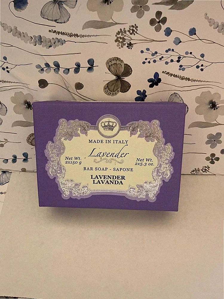 Saponificio Artigianale Fiorentino Lavender Soap 2-Bar Gift Set Made in Italy