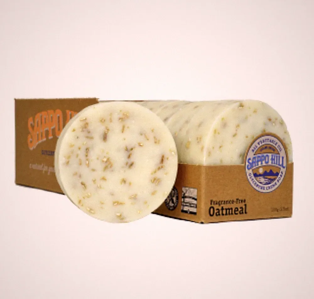 Sappo Hill Oatmeal Bar Soap 3.5 oz Natural Fragrance Free - 12 Pack